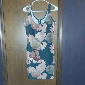 Bar III Floral Mini Dress - Pink and Green